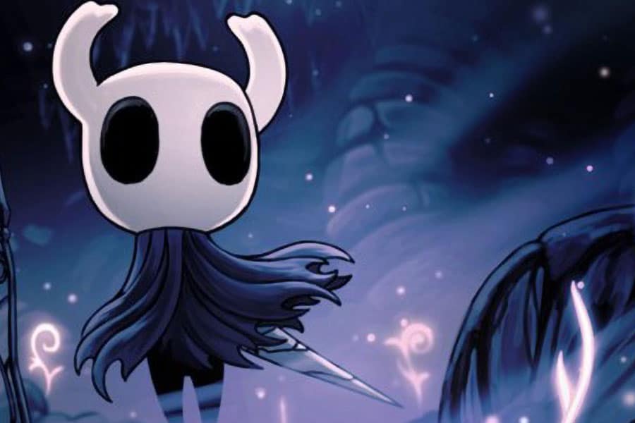 The Official Picture of Hollow Knight Featuring its main character, One of most stressful video games.