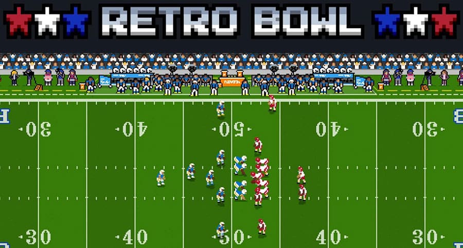 in game picture of Retro Bowl, One of offline american football games for android.