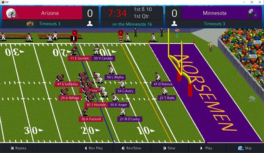 in game picture of Pro Strategy Football 2023, One of offline american football games for android.