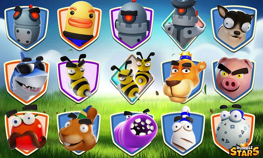 Screenshot of "Rumble Stars" featuring animal characters playing football.