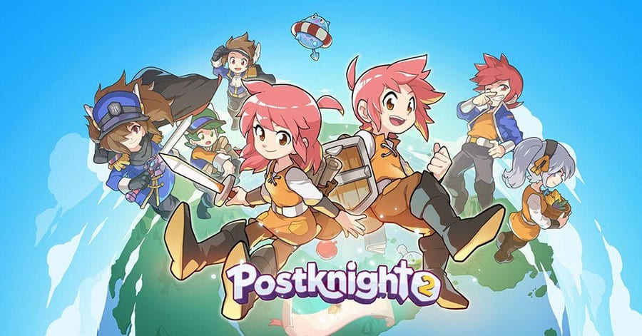 The Official Picture of Postknight with its characters, One of offline rpg games for android.