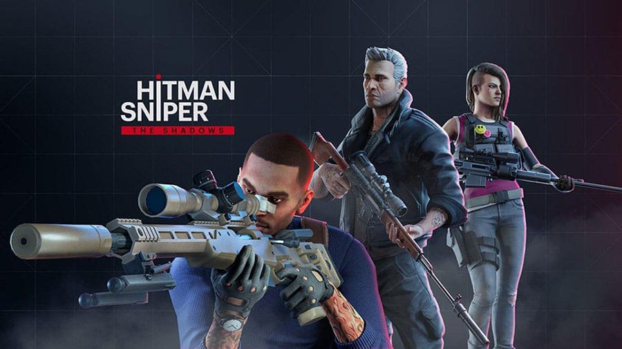 The Official Picture of Hitman Sniper with its characters, One of offline shooting games for android.