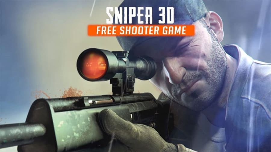 The Official Picture of Sniper 3D Assassin with its character, One of offline shooting games for ios.