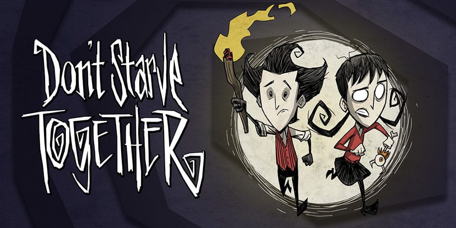 Screenshot of "Don’t Starve: Pocket Edition" showing a dark, whimsical world.