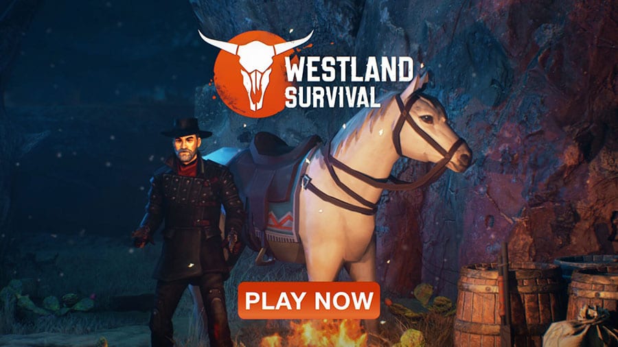 Screenshot of "Westland Survival" with Wild West survival gameplay.