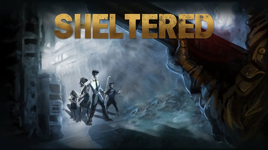 Screenshot of "Sheltered" featuring family survival in an underground bunker.