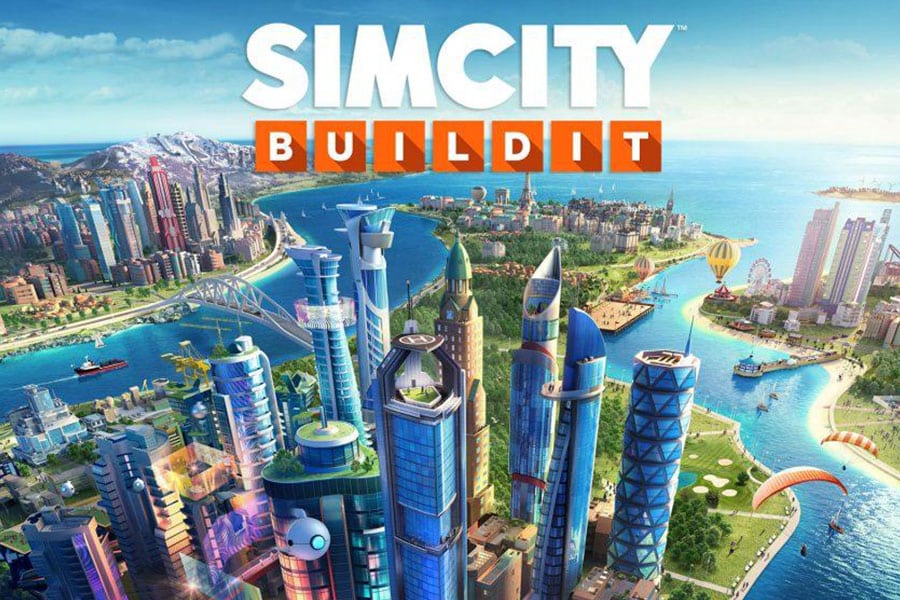 The Official Picture of SimCity BuildIt, One of mobile games to play while watching tv.