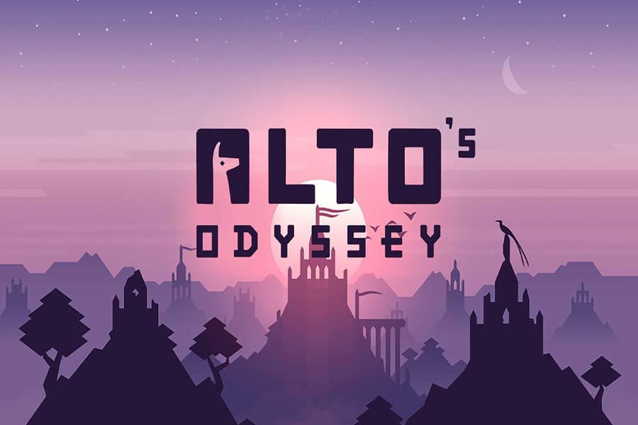 The Official Picture of Alto's Odyssey, One of mobile games to play while watching tv.