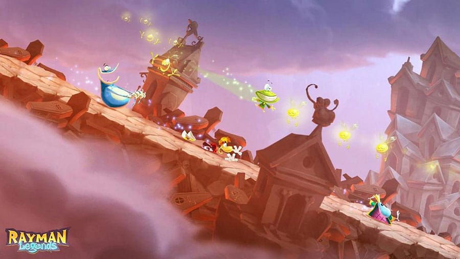 in game Picture of Rayman Legends with its characters and visuals, One of problem solving games for kids.