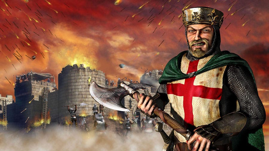 The Official Picture of Stronghold Crusader HD with its character, One of rts games for mac.