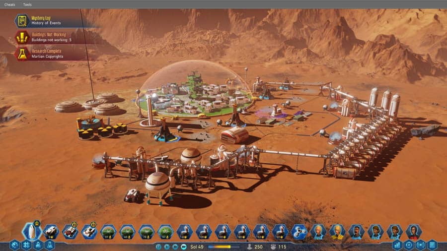 A photo of Surviving Mars, One of the best rts games for ps4.