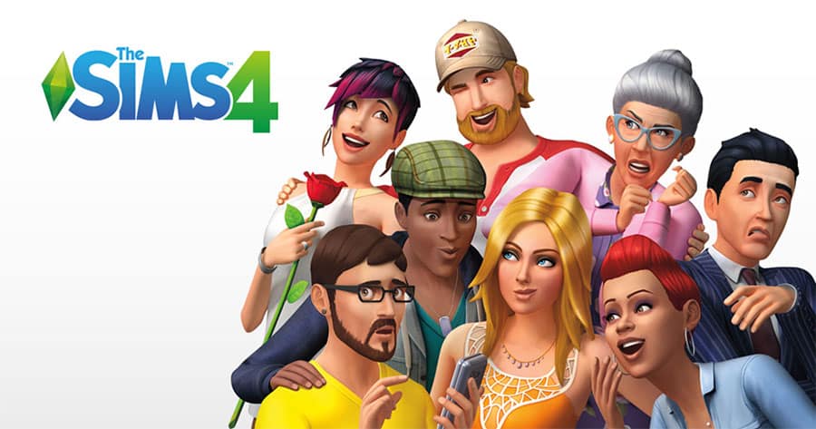 The Official Picture of The Sims 4 featuring its characters, One of single player games with character creation.