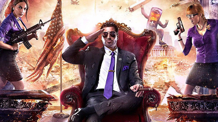 The Official Picture of Saints Row IV featuring its characters, One of single player games with character creation.