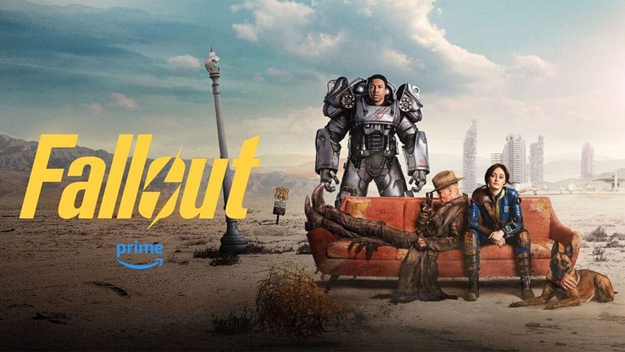 a picture of Fallout Season 2 with its characters, upcoming movies based on video games.