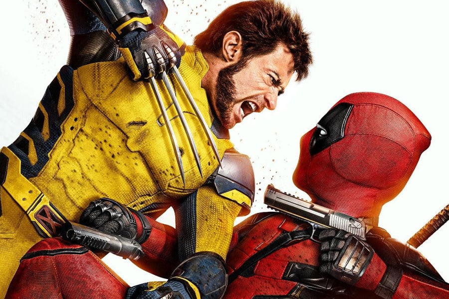 a picture of Deadpool and Wolverine, one of upcoming movies for gamers.