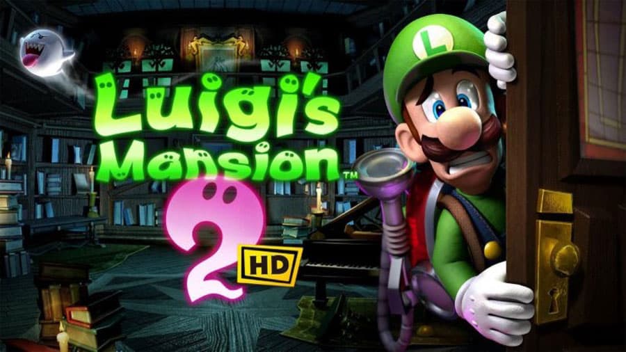 The Official Picture of Luigi's Mansion 2 HD with its main protagonist luigi, One of upcoming Nintendo switch games 2024.