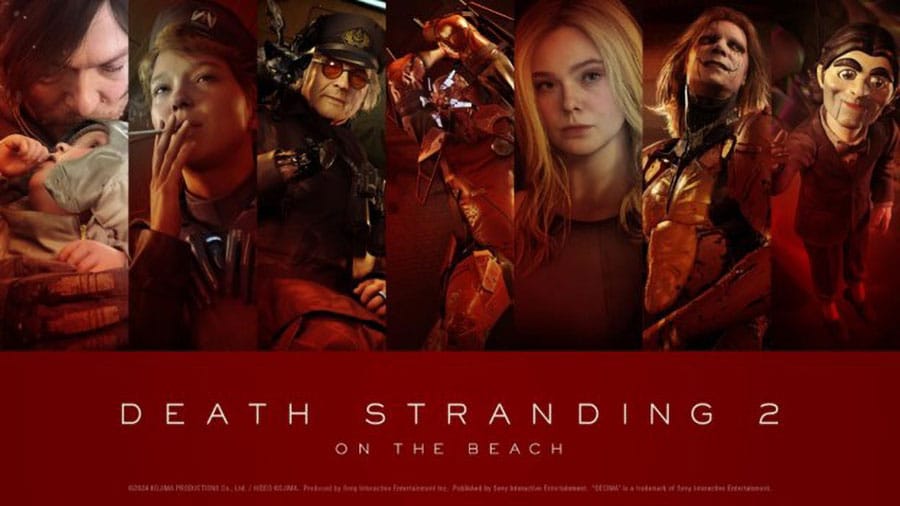 The Official Picture of Death Stranding 2 with its cast of characters, One of upcoming ps5 games 2024.