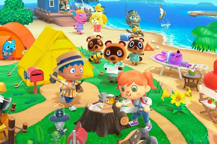 The Official Picture of Animal Crossing: New Horizon featuring its characters, One of video games to play before you die.