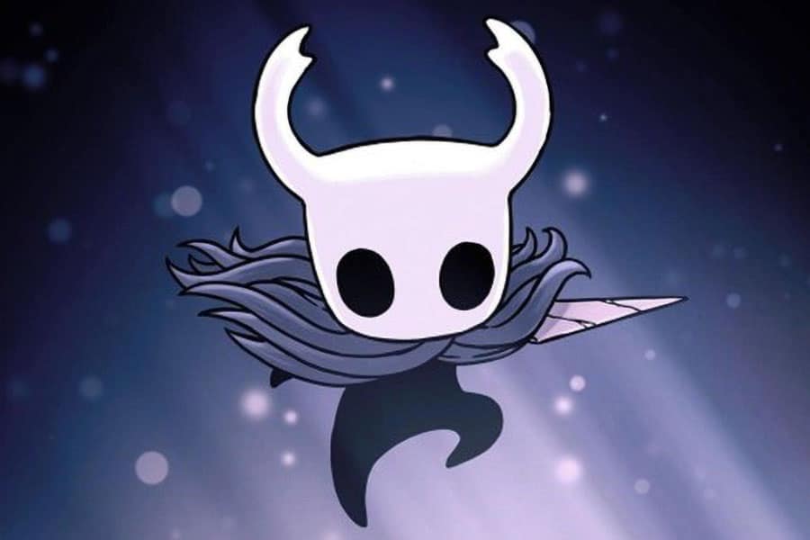 The Official Picture of Hollow Knight featuring its Main Character, One of the video games to play on Chromebook .