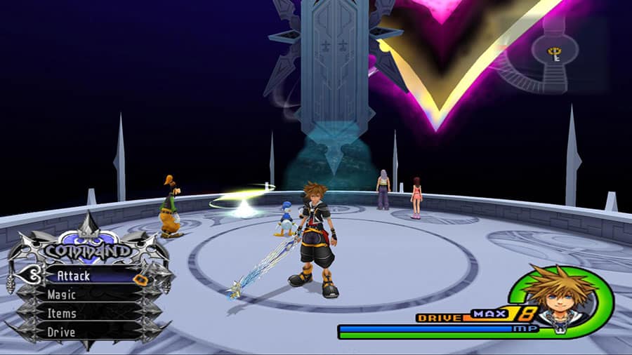 Kingdom Hearts II boss fight with Sephiroth.