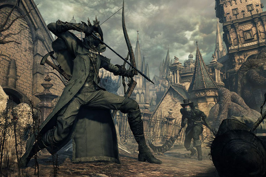 Bloodborne boss fight with Father Gascoigne.