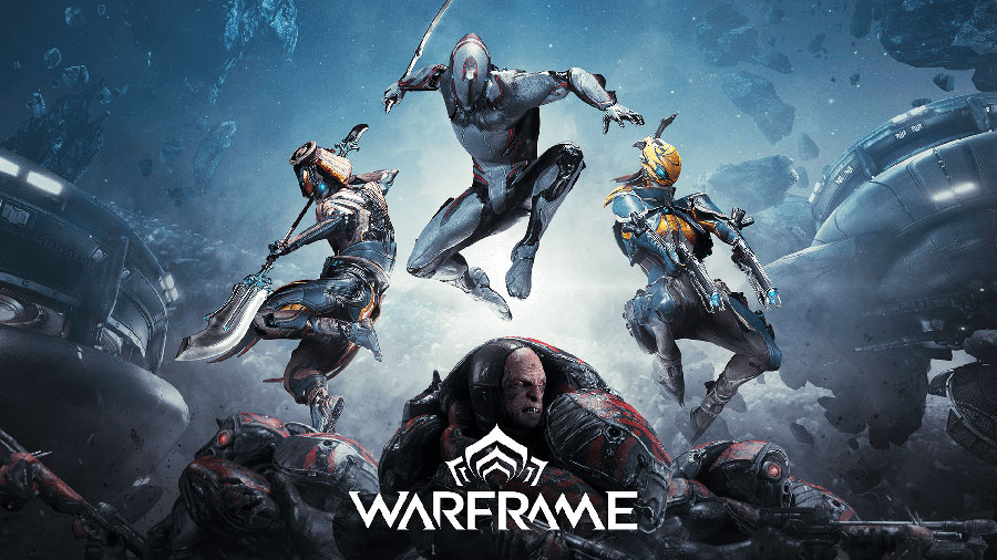 The Official Picture of Warframe Featuring its characters.