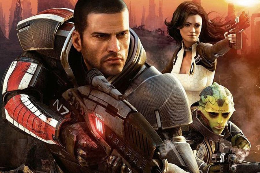 if you want to know which video games have the best story, one of them is Mass Effect 2 in this picture.