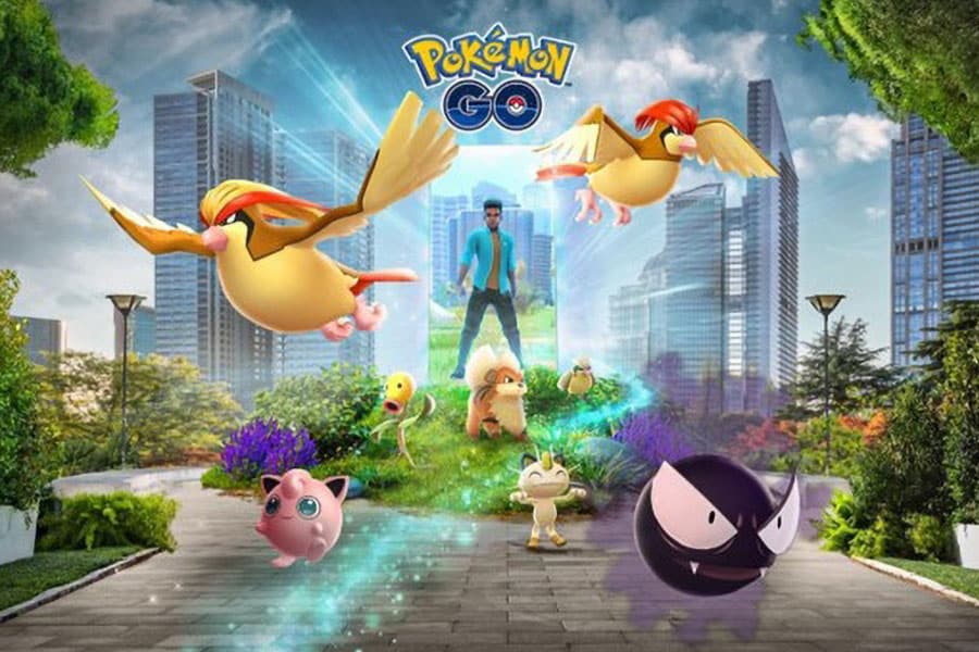 The Official Picture of Pokémon GO showcasing its AR gameplay.