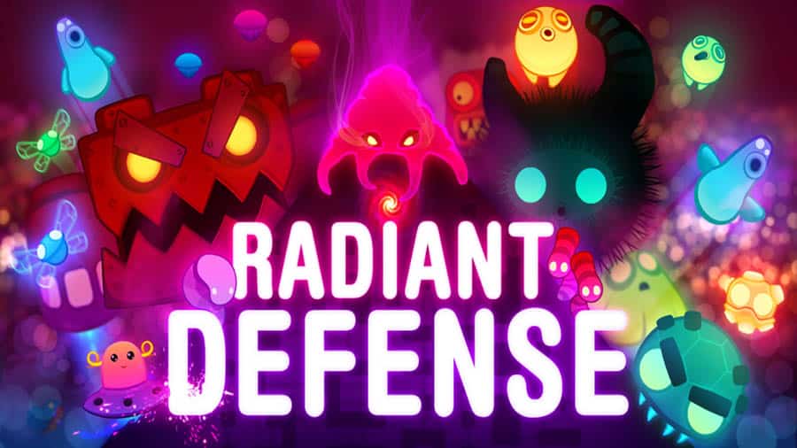 The Official Picture of Radiant Defense with its characters, One of best tower defence games for android.