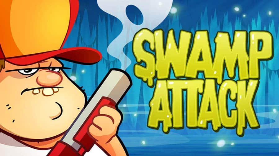 The Official Picture of Swamp Attack with its character, One of best tower defence games for android.