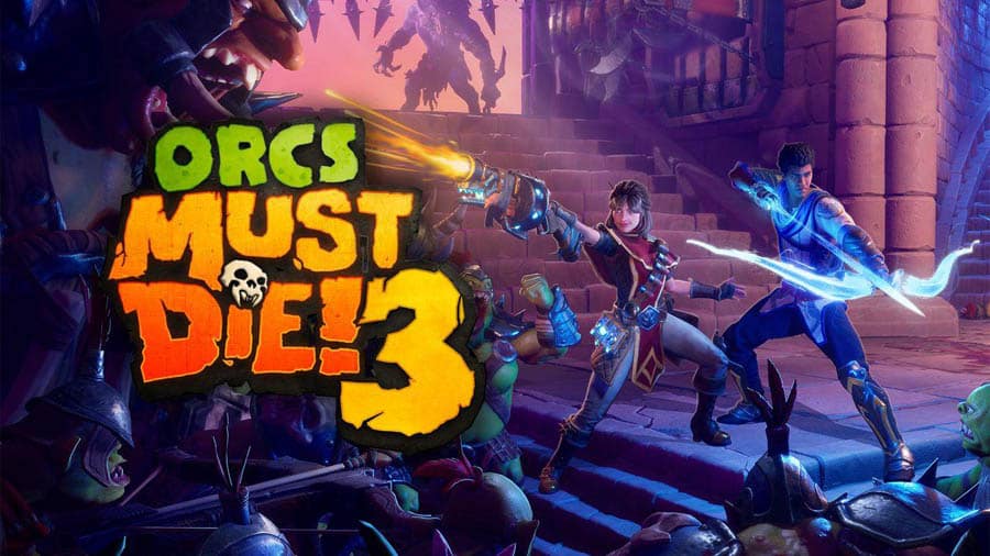 The Official Picture of Orcs Must Die! 3 with its characters, One of best tower defense games on ps5.