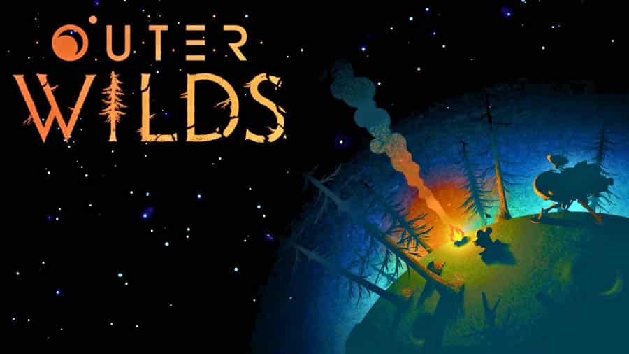 The official cover of Outer Wilds, one of the best adventure games for chromebook.