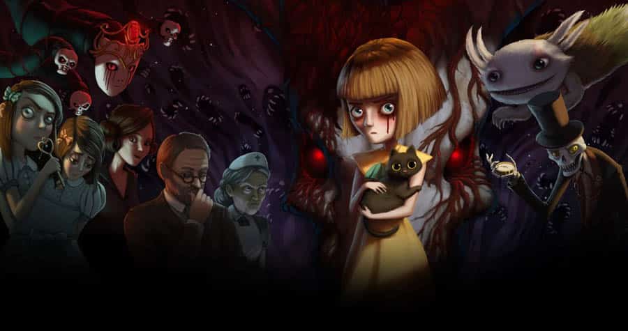 A wallpaper of Fran Bow, one of the best adventure games for chromebook.