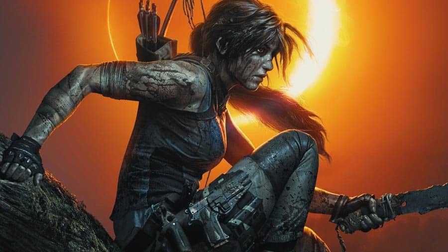 The Official Picture of Shadow of the Tomb Raider with Lara Croft, One of Assassin games for PS4.