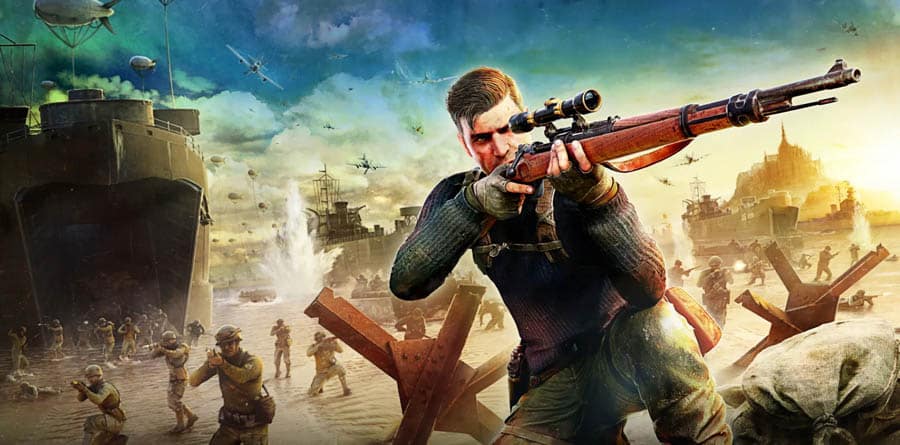 The Official Picture of Sniper Elite 5 with its character, One of Assassin games for ps4.