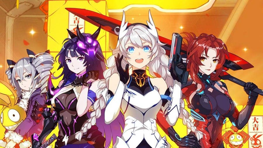 The Official Picture of Honkai Impact 3rd with its characters, One of best action games for android.