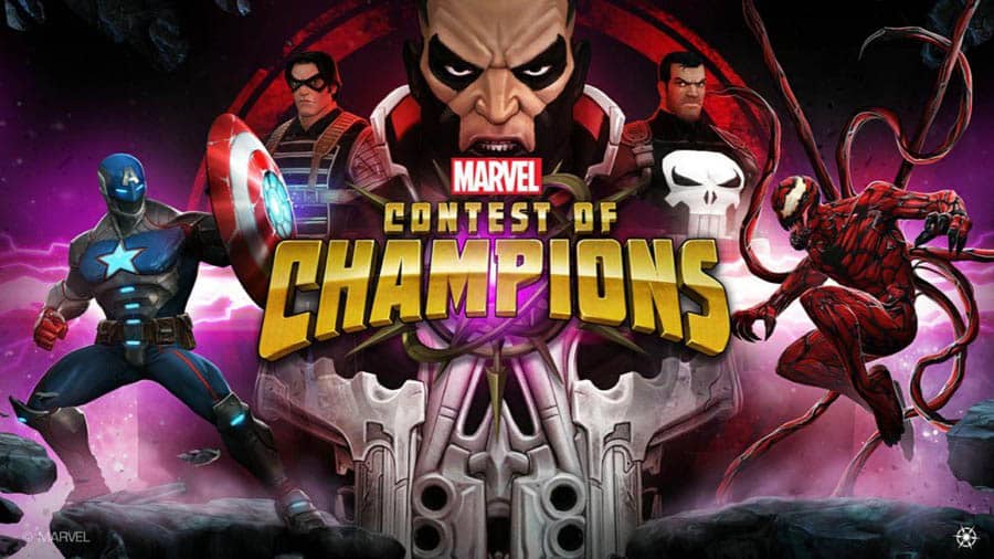 The Official Picture of Marvel Contest of Champions with its characters, One of best action games for android.