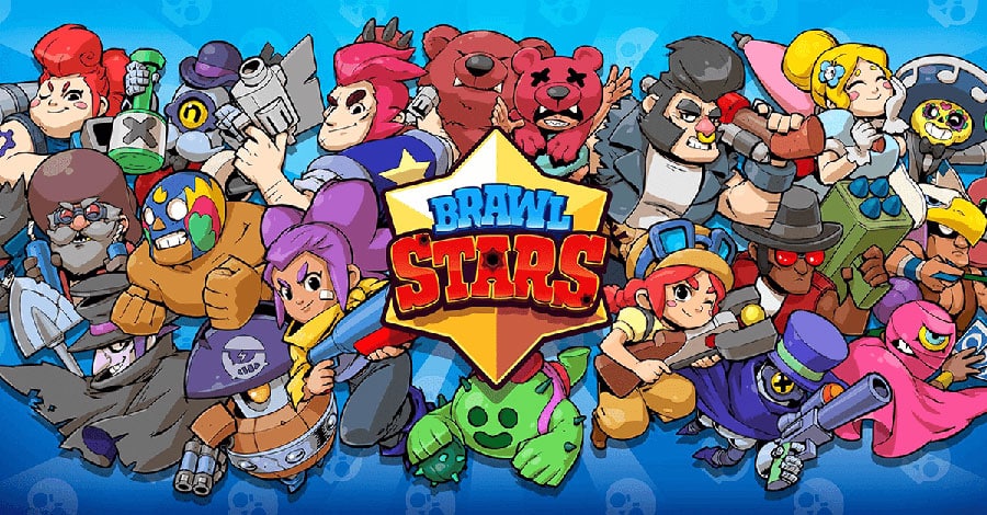 The Official Picture of Brawl Stars with its characters, One of best action games for android.