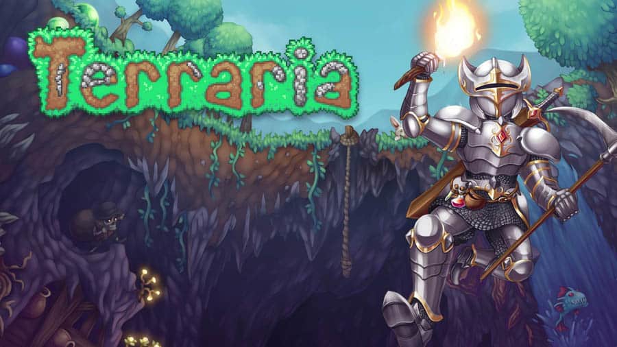 A picture of Terraria, one of the best action games for Mac.