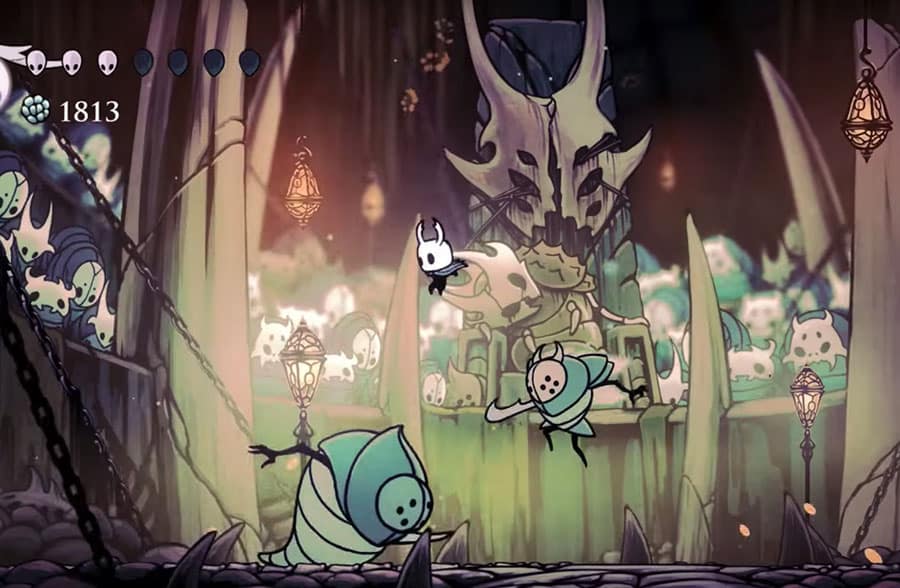 A photo of Hollow Knight, one of the best action games for Nintendo Switch.