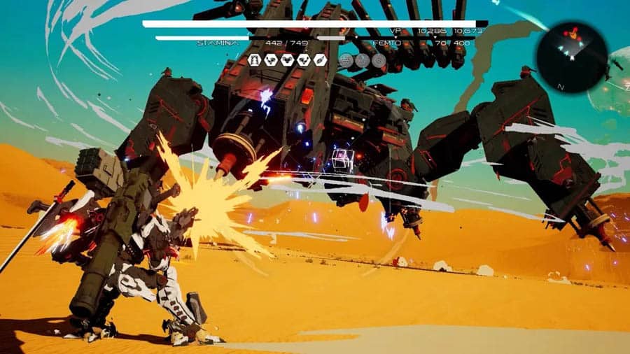 A picture of Daemon X Machina, one of the best action games for Nintendo Switch.