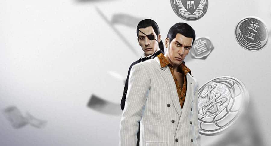 The official wallpaper of Yakuza 0, one of the best action games for ps4.