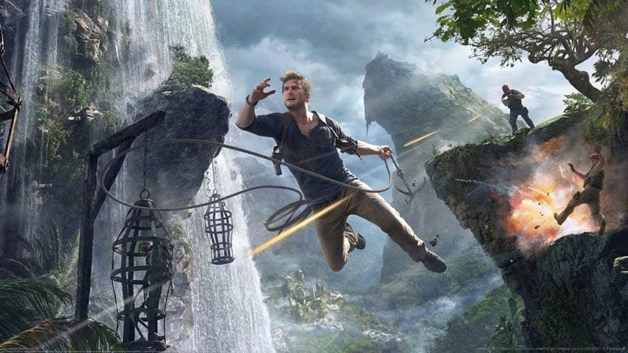 The official picture of Uncharted 4, one of the best action games for ps4.