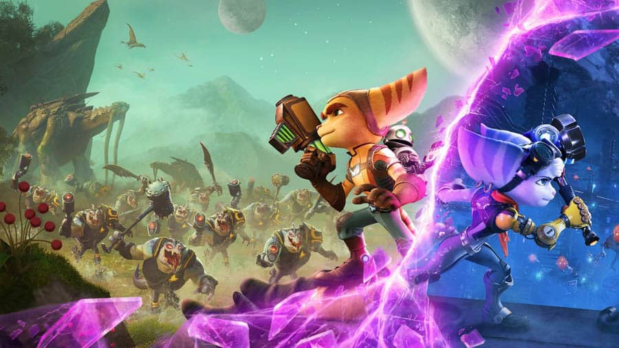 An official photo of Ratchet & Clank: Rift Apart, one of the best action games for ps5.