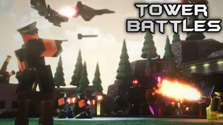 The Official Picture of Tower Battles with its characters, One of best action games for roblox.