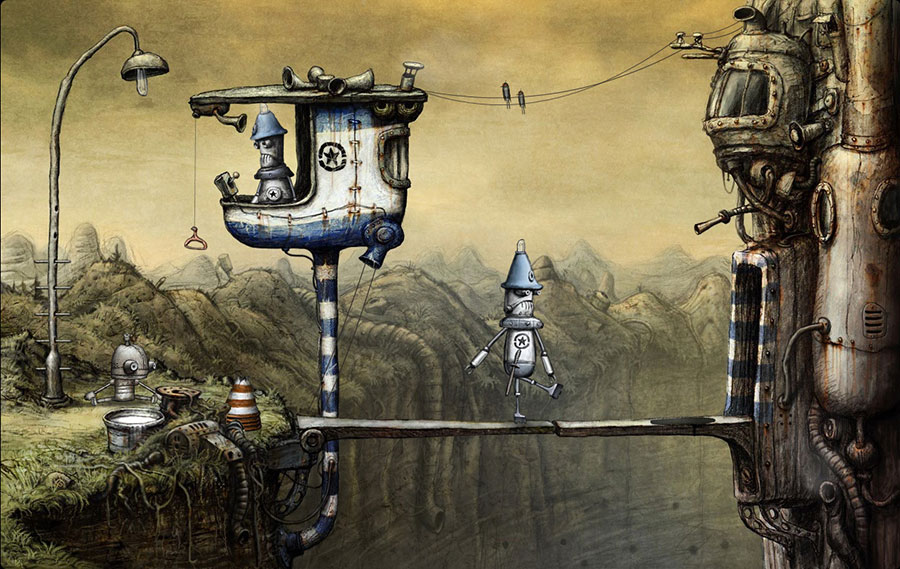 The official cover of Machinarium, one of the best adventure games for mac.