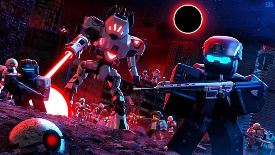 The Official Picture of Robo-Rebellion, One of best ai games on roblox.