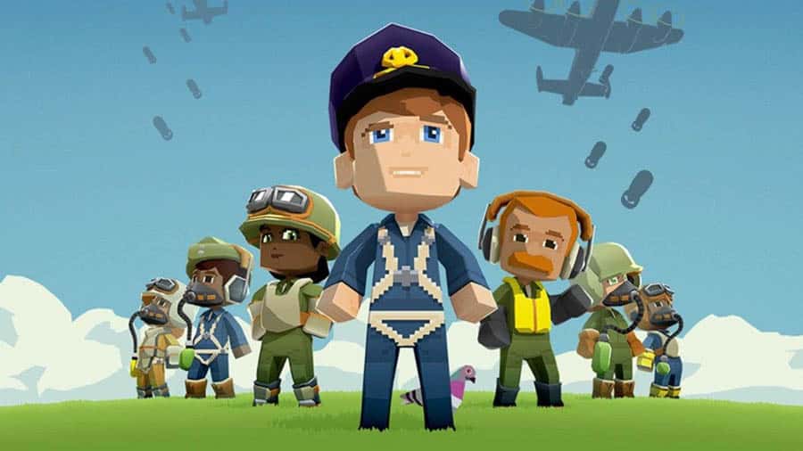 The Official Picture of Bomber Crew with its characters, One of best airplane games for pc.