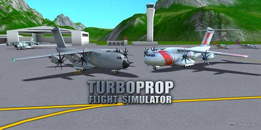 The Official Picture of Turboprop Flight Simulator 3D, One of best airplane games on chromebook.