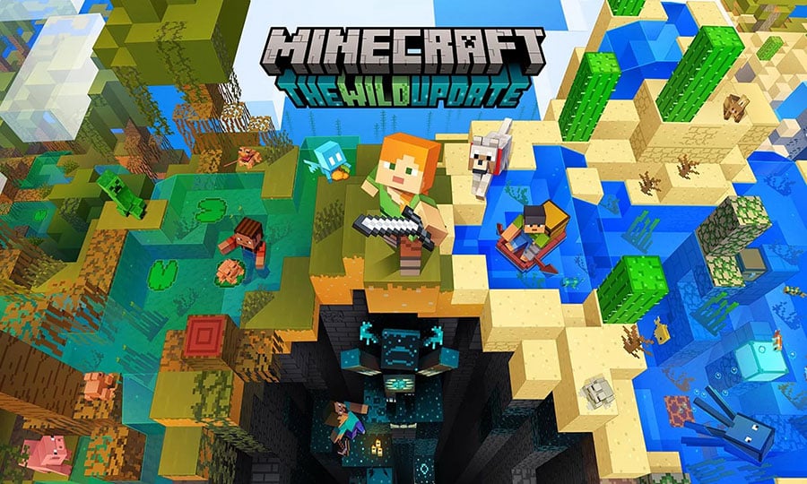 One of the official wallpapers of Minecraft, one of the best android games for youtube channel.